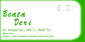 beata deri business card